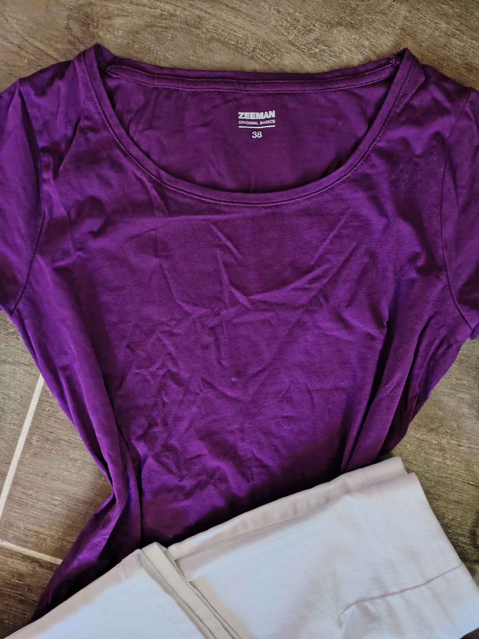 zeeman sötét lila basics póló m méret