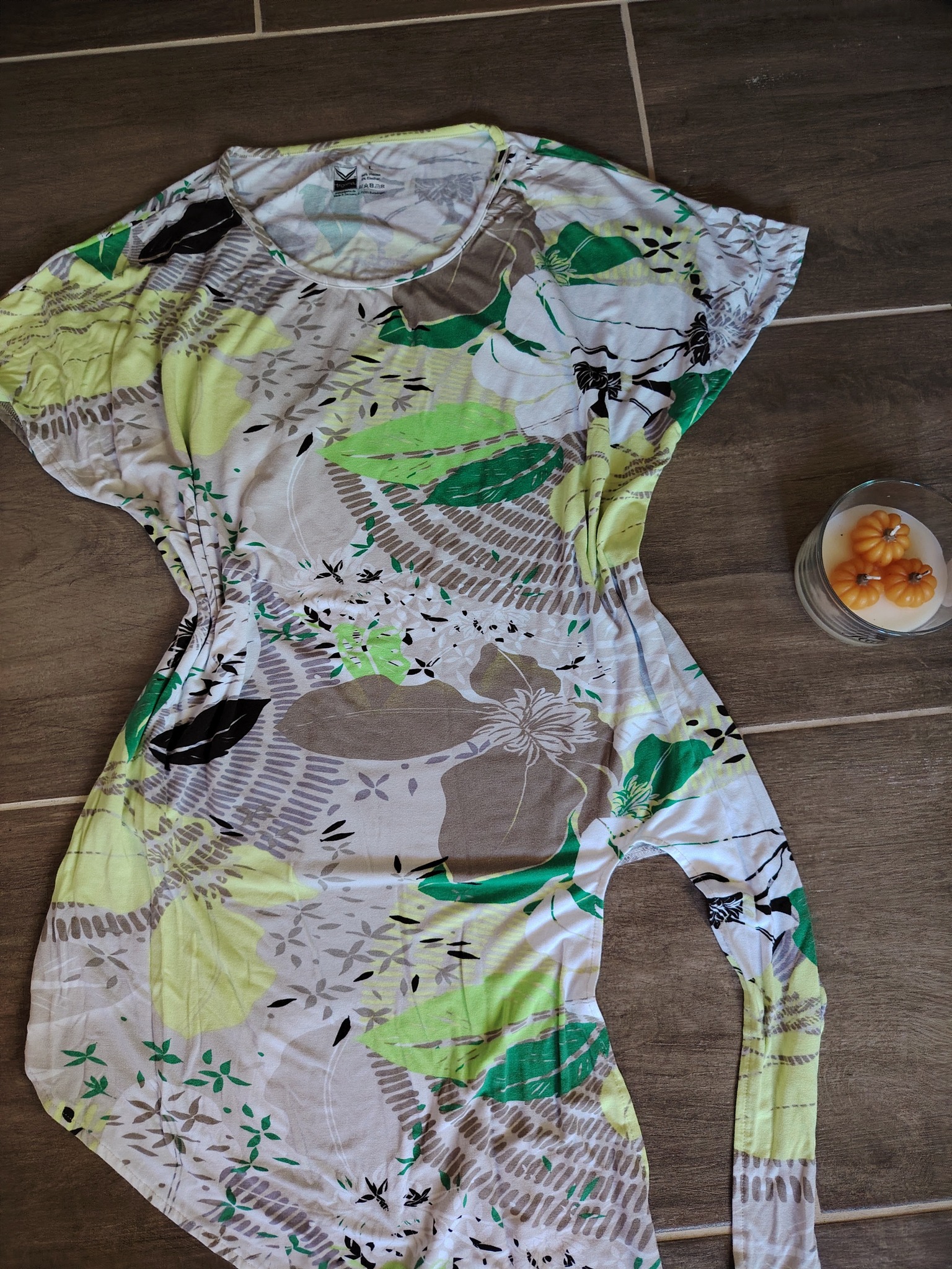 levél mintás felső l méret