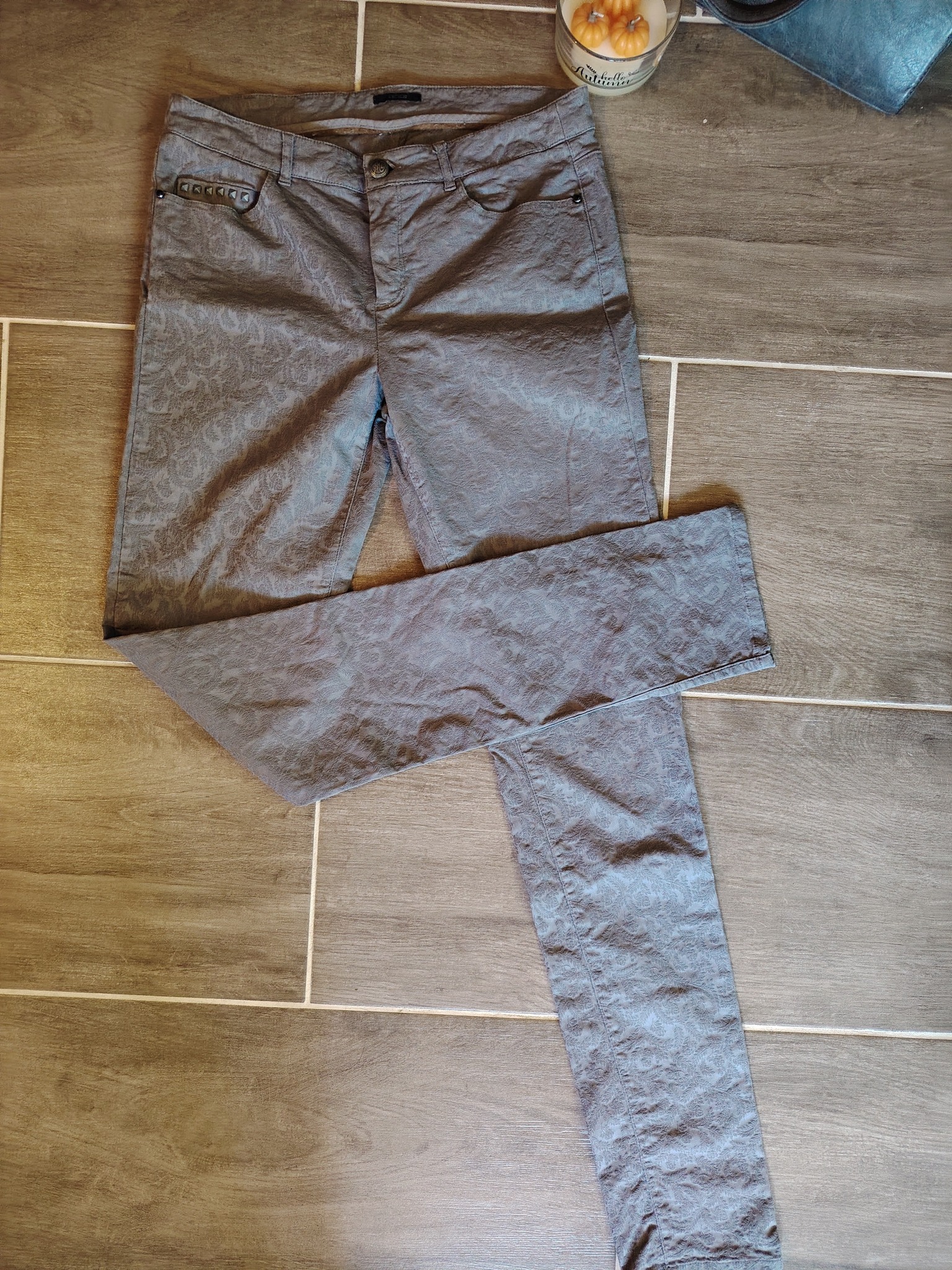 promod sötét lila pamut ing csipke részlettel az ujján l méret